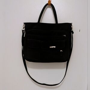 Computer Tote Bag Black Women's Handbag 15 Length 11 Width Multiple Compartments